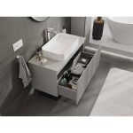 MEXEN/S - Rivel koupelnová skříňka pod umyvadlo 100 cm s deskou, 1 šuplík, reliéf , šedá mat 91A20-10047-1-BFC62