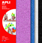 APLI pěnovka se třpytkami 210 x 297 mm - mix 4 barev 4 ks