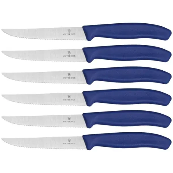 VICTORINOX Swiss Classic sada 6 ks nožů na steaky modrá