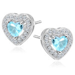 LUNICA Stříbrné náušnice POMNĚNKOVÉ SRDCE 0035 Ag 925; ≤2,1 g.