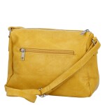Trendy dámská koženková crossbody kabelka Lenka, žlutá