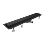 OMNIRES - LOWFIX lineární sprchový odtok s pevnou mřížkou, 90 cm černá /BLH/ LOWFIX90GBL