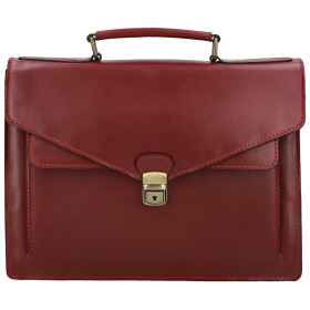 Luxusní kožená aktovka Delami Vera Pelle Belinda, vínová