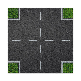 BRIXIES Plus 225.007 Designová podložka na stavění - křižovatka 25,5 x 25,5 cm