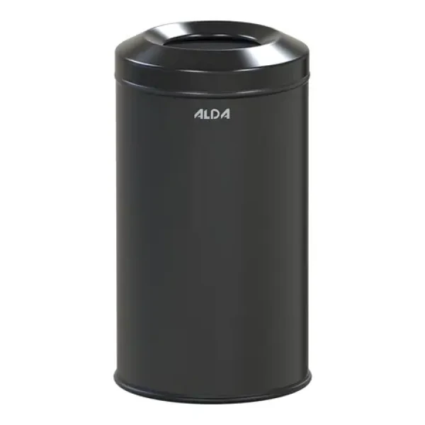 ALDA Fireguard černá / Samozhášecí odpadkový koš / lakovaná ocel / 20 l