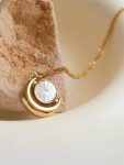 ELENYS Luna – pozlacený náhrdelník 18K žluté zlato Délka náhrdelníku: 40+5 cm / max. 45 cm