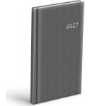 Diář 2027 T806 PVC tmavě šedý 90x170mm