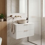 REA - Koupelnová skříňka pod umyvadlo Mono 80cm White REA-M0403