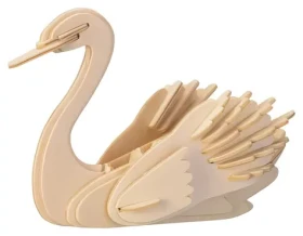 WOODCRAFT Dřevěné 3D puzzle Labuť