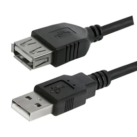 Logo černá / Prodlužovací kabel / USB 2.0 A-A / 1,8 m (17058)