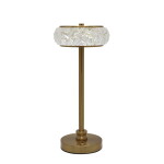 Chic Antique Stolní LED lampička Antique Brass, zlatá barva, sklo, kov