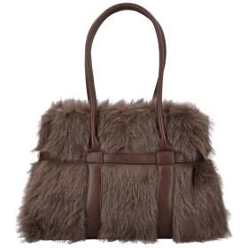 Módní dámská plyšová kabelka do ruky Pelaya, coffee