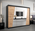 Šatní skříň Abi R0 Barva korpusu: Bílá, Rozměry: 120 cm, Dveře: Černá