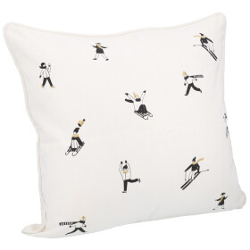Räder Bavlněný polštář Snowy Day 50 × 50 cm, bílá barva, textil