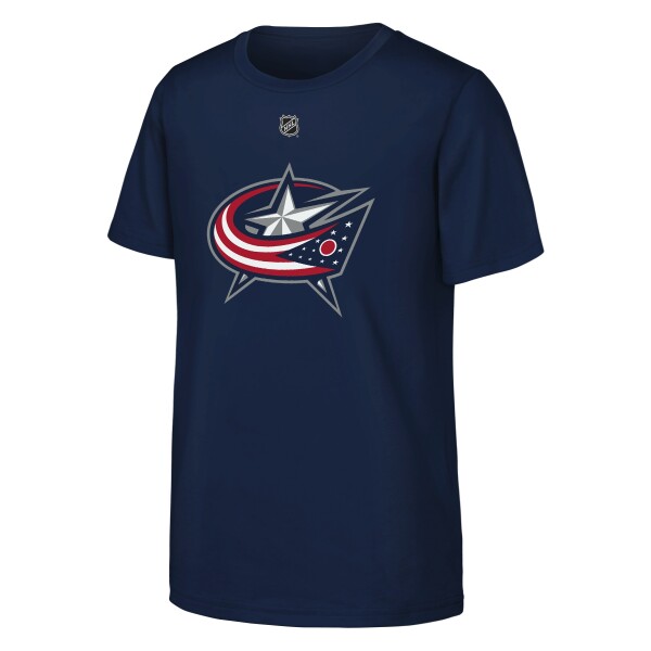 Outerstuff Dětské tričko Adam Fantilli #19 Columbus Blue Jackets NHL Flat Name & Number Short Sleeve Cotton Velikost: Dětské XL (170 – 176)