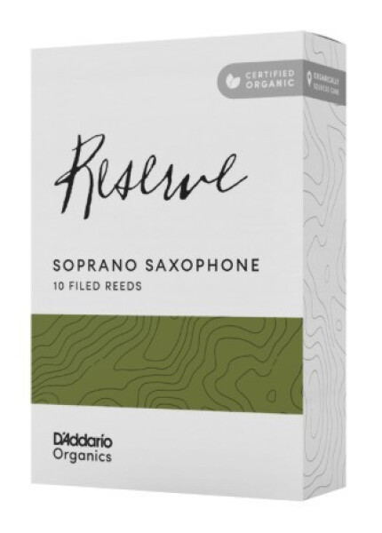 D'Addario ODIR10305 Organic Reserve Soprano Saxophone Reeds 3.0+ - 10 Pack