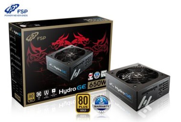 FORTRON HYDRO GE 650 / ATX / 650W / 80PLUS Gold / plně modulární / PFC aktivní / 135 mm (PPA6504004)