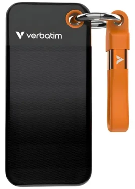 Verbatim Pocket SSD 128 GB černo-oranžová / Externí SSD / USB-C 3.2 Gen 2 / R: 1000 MB/s / W: 1000 MB/s (32435)