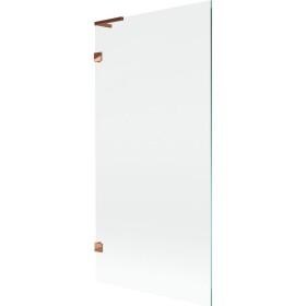 MEXEN/S - Lunar L vanová zástěna FIX 90 x 150, transparent, růžové zlato 897L-090-000-60-00