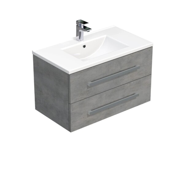 Koupelnová skříňka s umyvadlem SAT Cube Way 80x53x46 cm beton mat CUBE46802BEMOD CUBE46802BEMOD