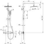 DEANTE - Therm titan - Sprchový sloup, se sprchovou baterií, termostat NAC_D4HT