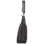 Módní dámská kožená kabelka na rameno Selin, tmavě hnědá