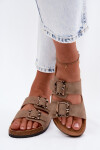 Dámské pantofle Khaki s přezkami Lee Cooper LCW-26-35-4451L 40