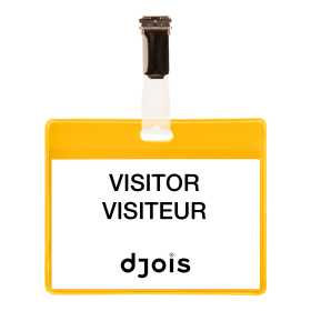 Djois jmenovka, 82,5 x 103 mm, PVC, žluté, 25 ks