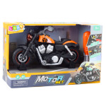Mamido Konstrukční motorka pro děti se zvukovými a svítícími efekty oranžová