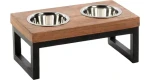 Flamingo Tommy Duo Dinner Stojan se 2 nerezovými miskami 1,6 l