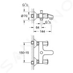 GROHE - Costa L Vanová baterie, chrom 25450001