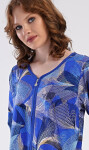 Dámské domácí šaty s tříčtvrtečním rukávem Eliza modrá 3XL