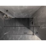 MEXEN/S - Lunar T sprchový kout dveře křídlové pravá 120 x 100, transparent, grafit metal 834T-120-100-95-00-P
