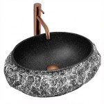 REA - Umyvadlo na desku Mika Gabro Black REA-U0634