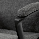 Kancelářské křeslo, šedá látka, kovový kříž