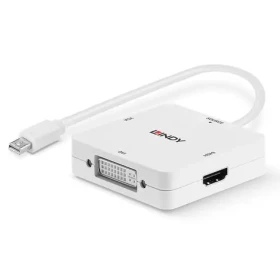 Lindy 41035 černá / Adaptér / Mini DisplayPort na HDMI/DVI/VGA / 4K 30 Hz / 0,2 m (41035)