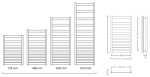 HOPA - Koupelnový radiátor BELTI černá barva - Barva radiátoru - Černá, Rozměr radiátoru - 500 × 1203 mm, výkon 473 W, Typ připojení - Středové 50 mm RADBEL501231SP