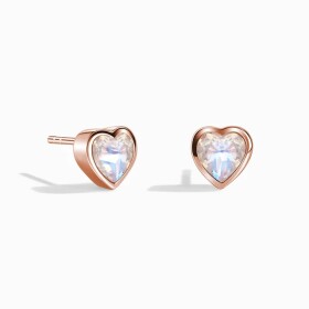 Royal Fashion peckové náušnice 14k zlato Vermeil GU-DR190437E-ROSEGOLD-MOONSTONE