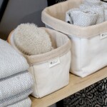 Éternel Úložný textilní košík Cotton/Jute Cream – menší, krémová barva, textil