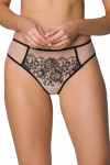 Dámské tanga Frances 3804/4 Béžová s černou - MAT béžová s černou S-36