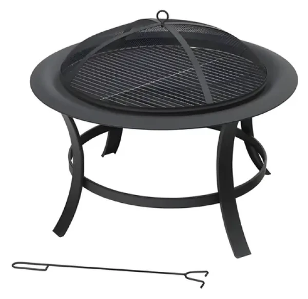 Cattara Ohniště TAAL s grilovací mřížkou a poklopem / Rošt O 60 cm / 74 x 60 cm / celokovová konstrukce (13016)