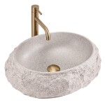 REA - Umyvadlo na desku Mika Beige REA-U4332