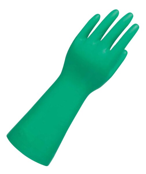 Chemicky odolné rukavice Ansell Sol-Vex® 37-185 - délka 450 mm Barva: Zelená, Velikost rukavic: 9 C31183