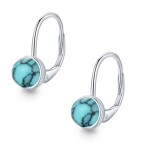 LUNICA Stříbrné náušnice TYRKYS 0799