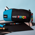 Uni POSCA penál modro-černý