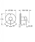 GROHE - Essence Sprchová baterie pod omítku, kartáčovaný Hard Graphite 24057AL1