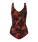 SUMMER PALM – Plavky s kosticemi pro tvarovanou podporu Triumph BROWN 44C