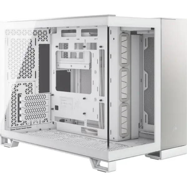 Corsair 2500X bílá hliník / Micro-ATX / 1x USB-C 3.1 / 2x USB-A / bez zdroje / průhledná bočnice (CC-9011289-WW)