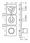 AXOR - Citterio C Termostatická baterie pod omítku, pro 3 spotřebiče, matná černá 49711670