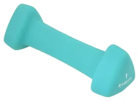LIFEFIT Činka TRIANGLE tyrkysová / 1 kg / neoprenový povrch / ocelové jádro